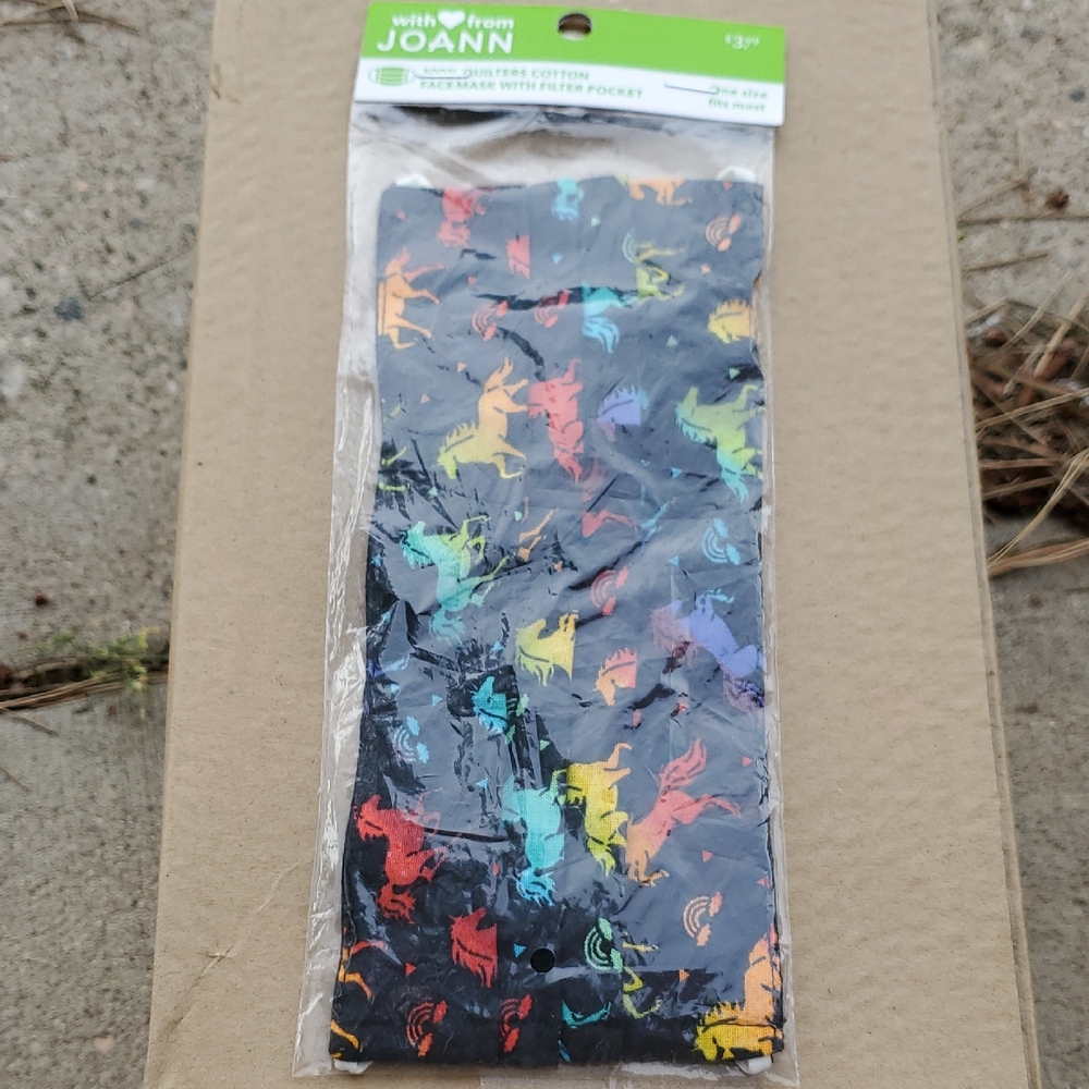 Colorful Unicorn Print Face Mask